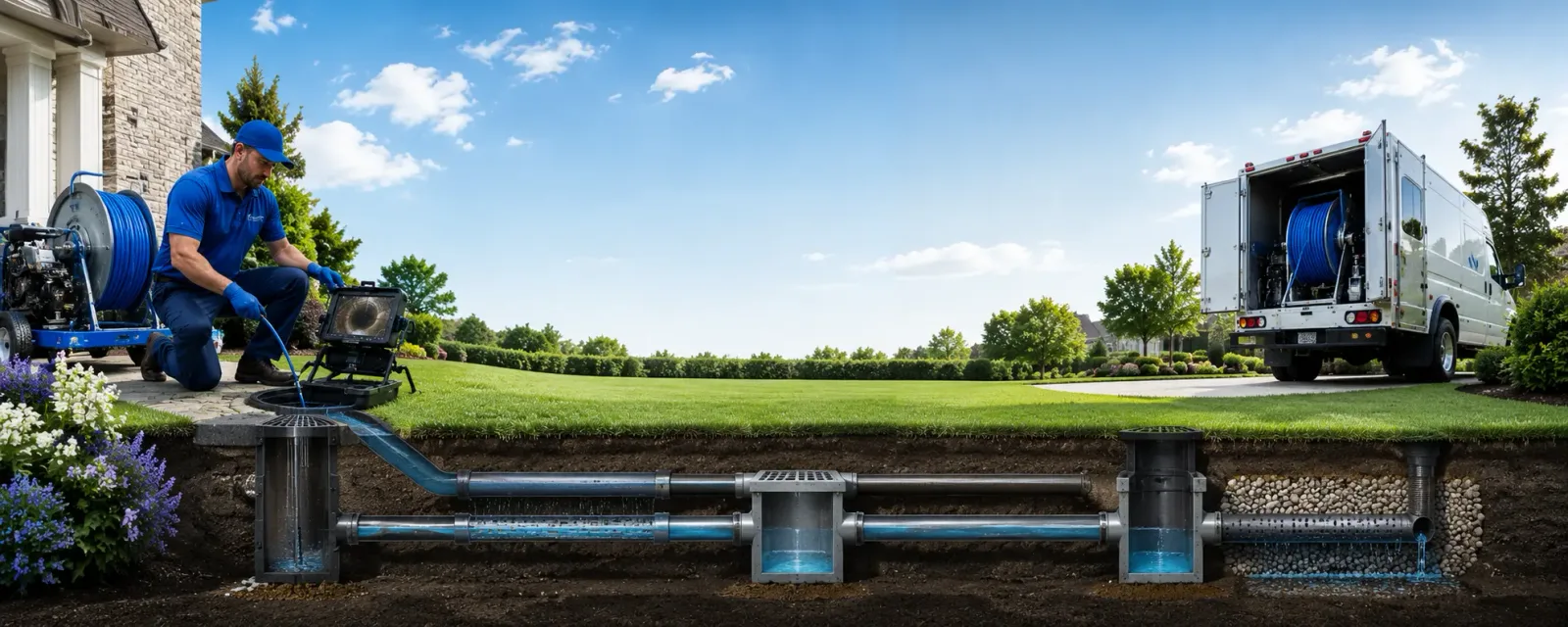 Outdoor drain cleaning information for Cottage Hills, IL
